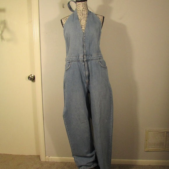 Zara Light Blue Denim Jumpsuit - Picture 2 of 10